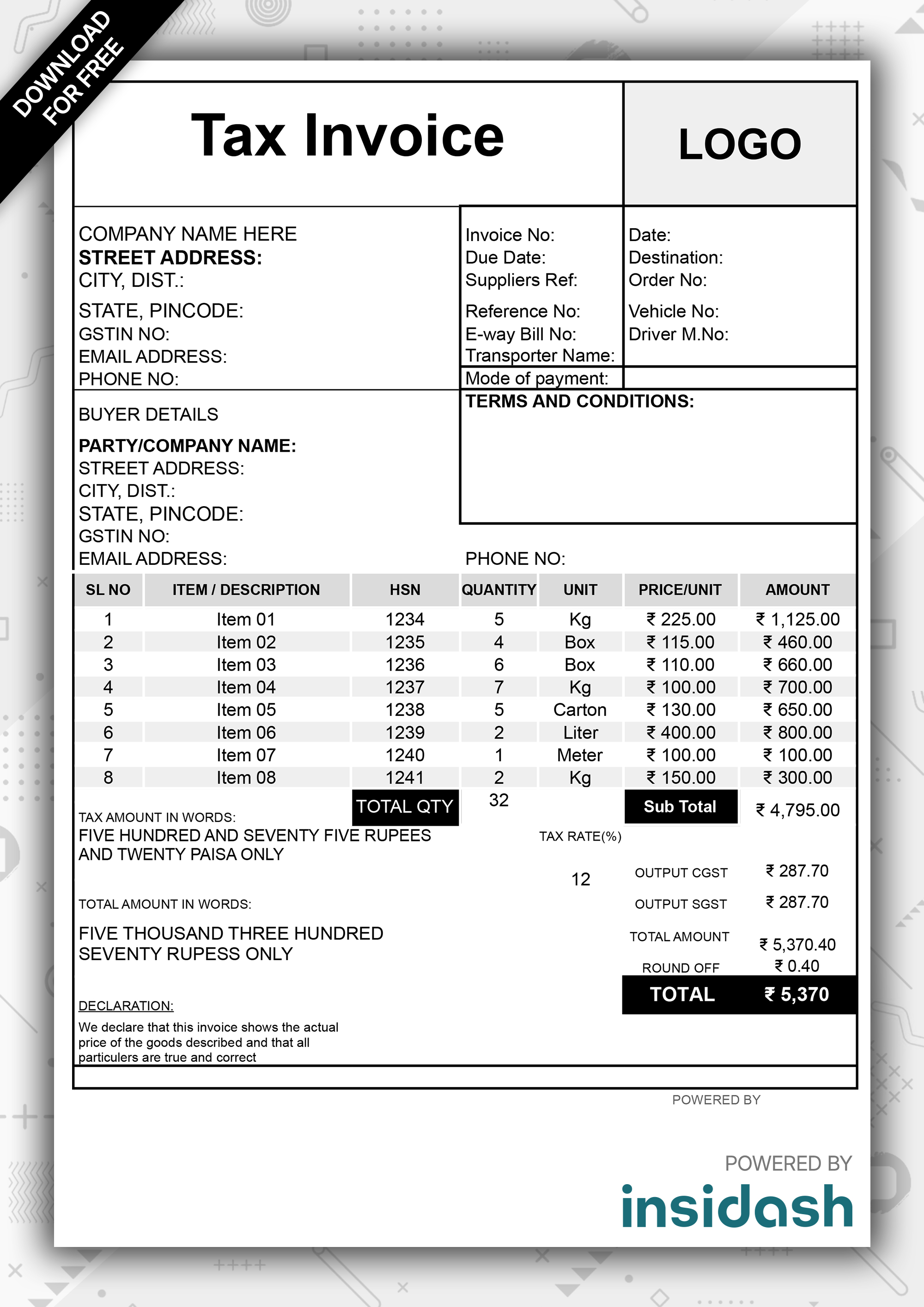 GST Format 02